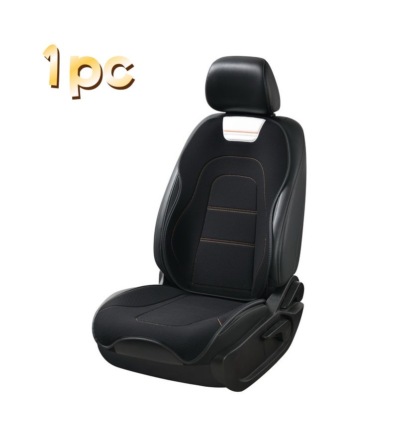 Burgundy Breathable Linen Business Style Car Seat Cushion All Season Universal - Image 4