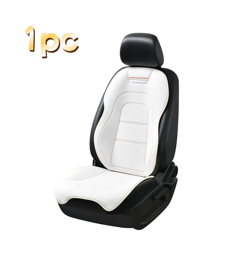 Burgundy Breathable Linen Business Style Car Seat Cushion All Season Universal - Image 1