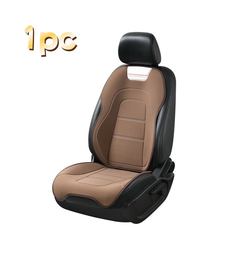 Burgundy Breathable Linen Business Style Car Seat Cushion All Season Universal - Image 5