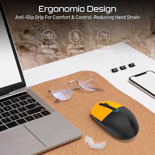 Archer Tech Lab Bluetooth Wireless Mouse with BT 5.0/3.0 & Wireless 2.4GHz USB Receiver3 DPI Settings (800/1200/1600)6 Buttons 63g Ergonomic Mouse for Laptop, PC, Mac,Tablet Smartphone(Precision 300) - Image 5