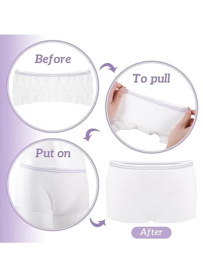 OMEVE Disposable Maternity Postpartum Panties, High Waist Breathable Mesh Panties C Section, Maternity Underwear Postpartum Hospital Recovery Maternity Briefs for Women, 8 Pcs - L Size - Image 4
