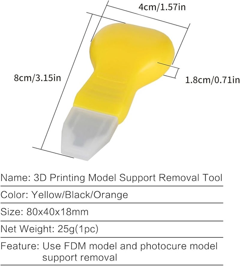 Yellow 3D Printing Removal Tool Set for FDM Resin ABS Light Curing Models - Image 5