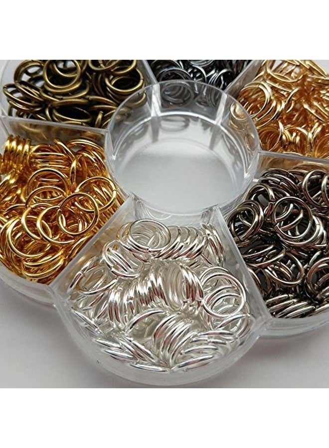 Chenkou Craft 1 Box 6 Colors 900Pcs Open Jump Ring & Ring Jewelry Keychain Making 10Mm(3/8) With 1 Pc Jump Ring Open/Close Tool And 1 Pc Clear Box (10Mm) - Image 2