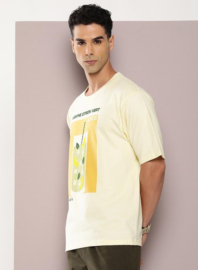 ديلينجر تيشيرت فضفاض مطبع بطبعة جرافيك - Image 1