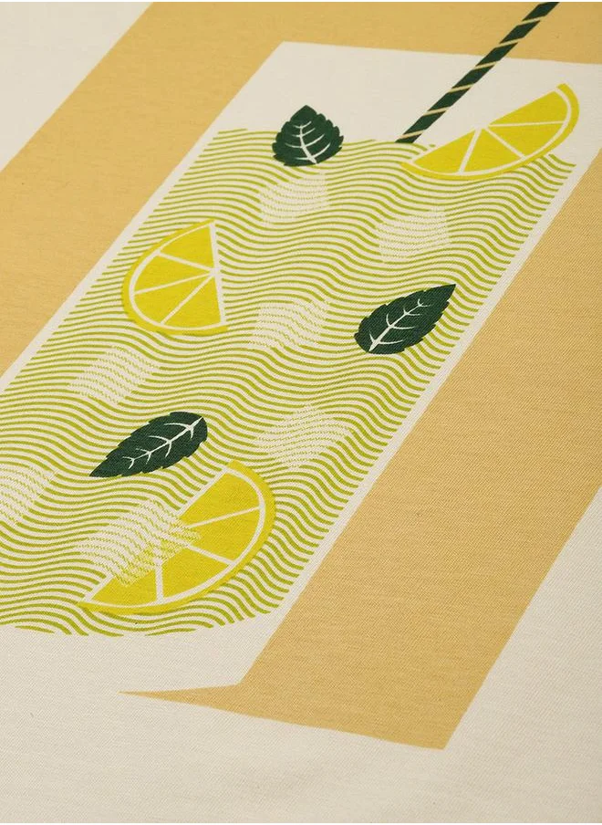 Dillinger Lemon Graphic Print Oversized T-Shirt