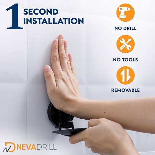 NEVADRILL Suction Soap Holder - Vacuum Suction Soap Dish for Shower - Polished Finish, Drill-Free Installation - Wall-Mounted Soap Caddy for Shower - Wall Soap Holder for Bathroom [ND-561] - Image 4