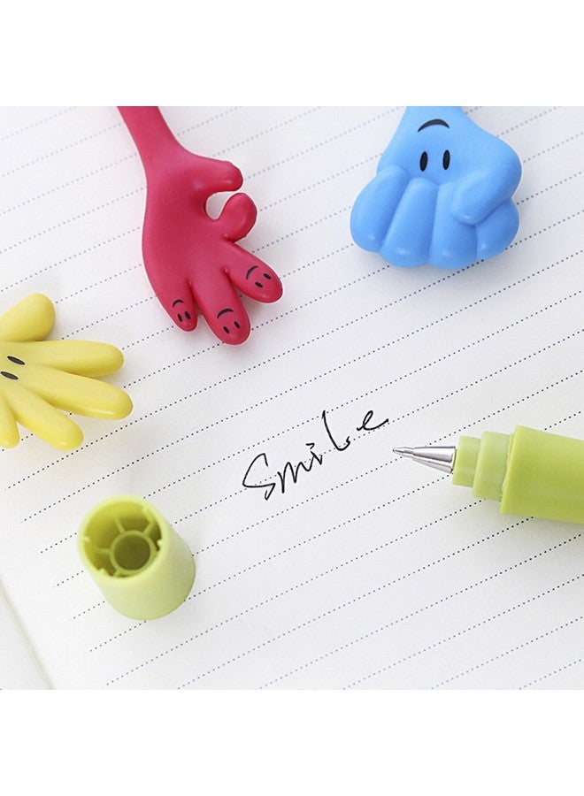 Funny live Bendable Ballpoint Pen Bending Hand Gesture Ballpoint Pen Free To Bend Cute Cartoon Silicone Gesture Ballpoint Pen0.7Mm Black Ink6 Pcs/Set - Image 4
