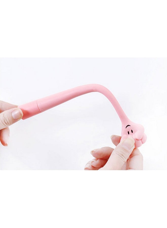 Funny live Bendable Ballpoint Pen Bending Hand Gesture Ballpoint Pen Free To Bend Cute Cartoon Silicone Gesture Ballpoint Pen0.7Mm Black Ink6 Pcs/Set - Image 3