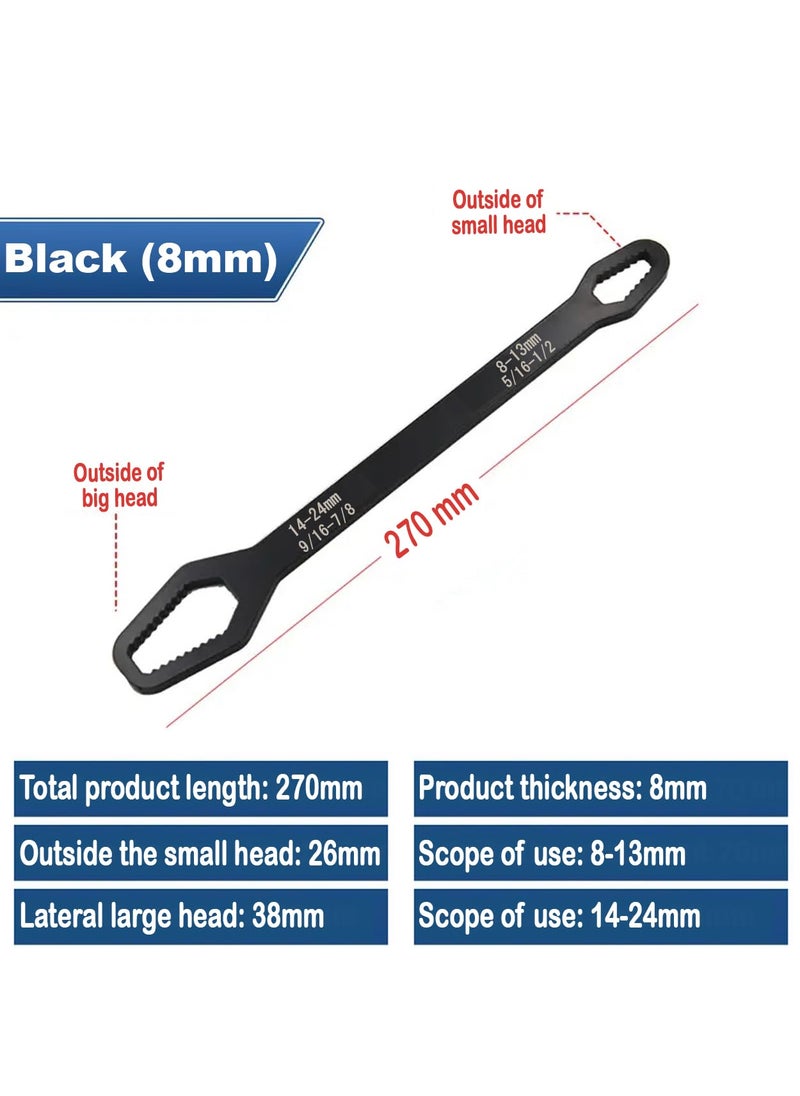 MEZON - MEZON Universal Multifunctional DoubleEnded Torx Wrench Hexagonal DoubleEnded Wrench Adjustable Multifunction Wrench Bicycle Motorcycle Car Repair Tool 813mm1424mm Large - Image 1