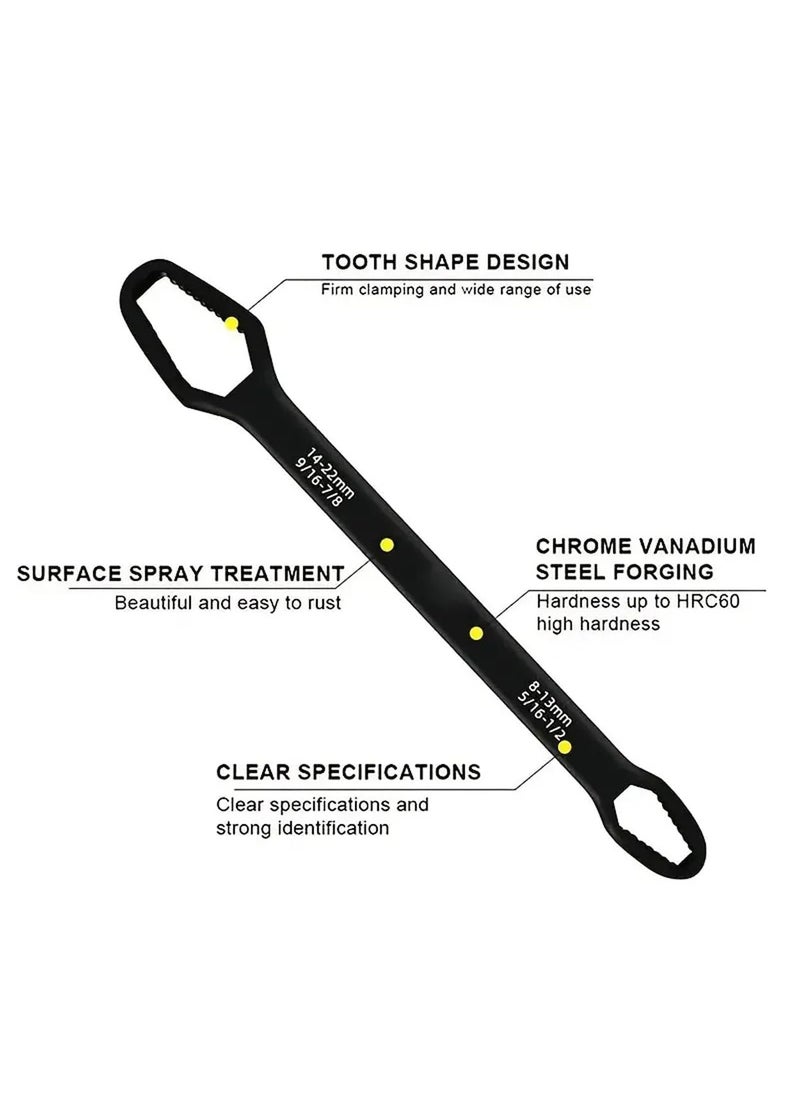 MEZON - MEZON Universal Multifunctional DoubleEnded Torx Wrench Hexagonal DoubleEnded Wrench Adjustable Multifunction Wrench Bicycle Motorcycle Car Repair Tool 813mm1424mm Large - Image 1