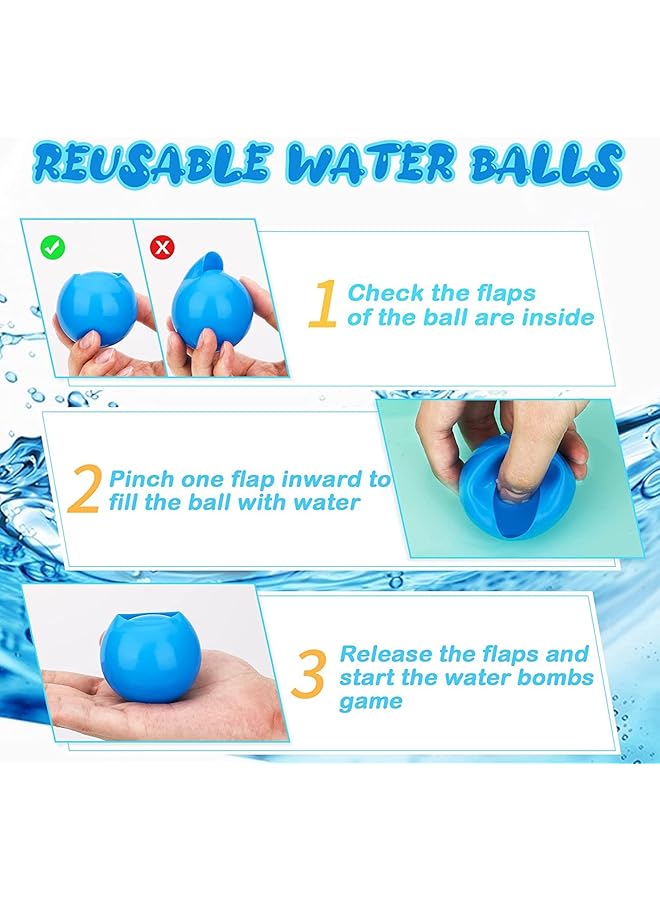 KASTWAVE Reusable Water Balls Quick Fill Water Balloons For Summer Fun Perfect For Pool Beach Trampoline & Backyard Play For Kids Teens & Adults - Image 5