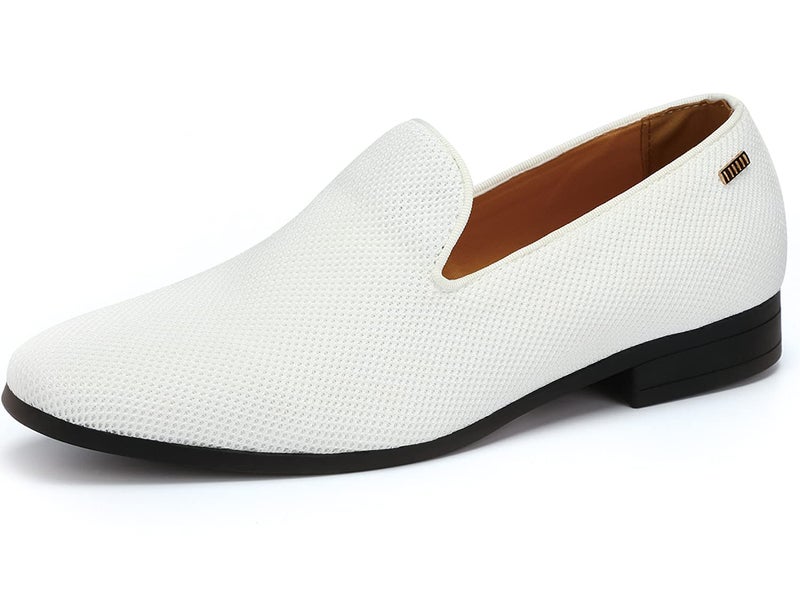 UUBARIS Mens Loafers Dress Slip On Driving City Tuxedo Shoes White Size 12 - Image 1