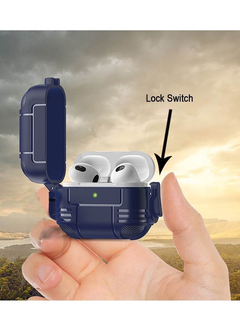 Contex Shockproof Protective Cover For Air Pods Pro with Lock Switch - Red - Image 2