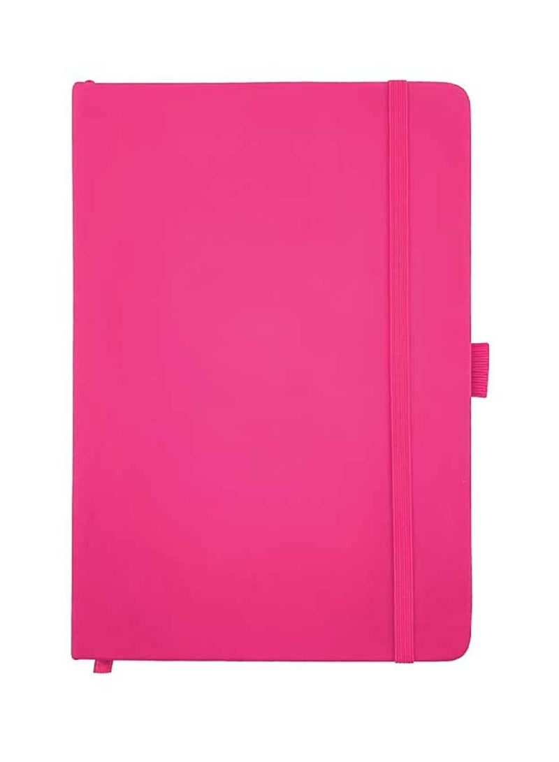 Generic A5 Size Executive PU Notebook With Elastic Closure And Pen Loop Pink  - Image 1