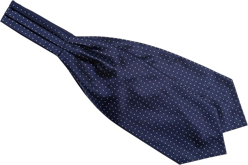 Secdtie Men's Polka Dot Plaid Silk Cravat Ties Jacquard Woven Casual Ascot - Image 1