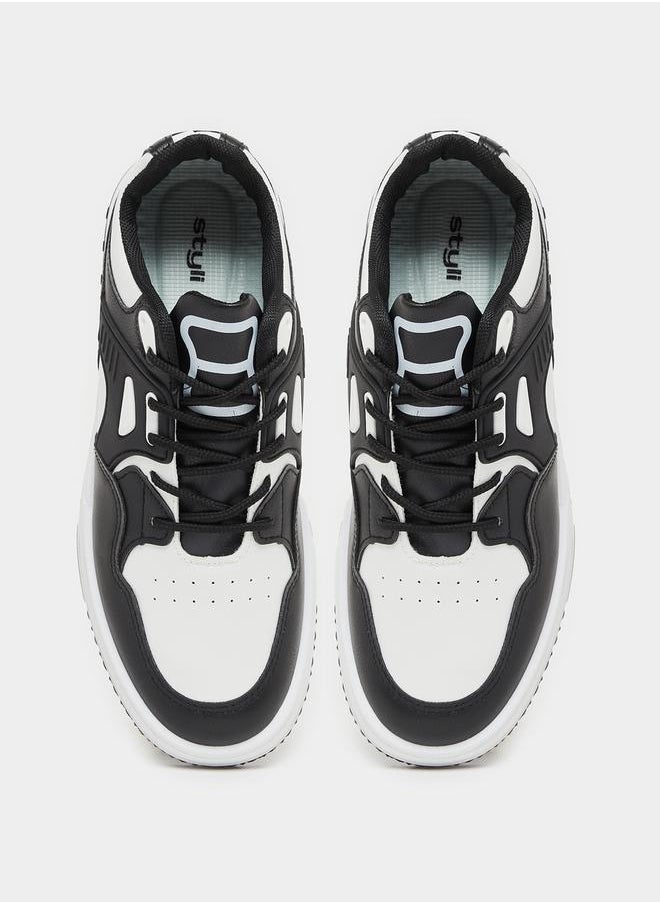 Styli Color Block Lace Up Sneakers  - Image 4