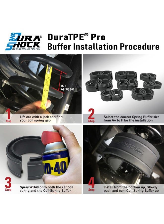 DuraSHOCK Coil Spring Spacer for Vehicle, Comes with Different Series for Different Loading Weight, Front Rear Shock Absorber (CSB Pro, A+) - Image 5