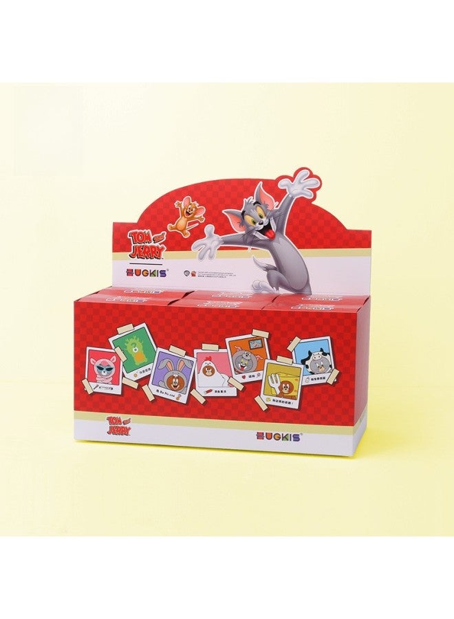 Authentic Tom And Jerry Plush Blind Box Trendy Toy Hand-made Doll Desktop Ornaments Jerry Mouse Dress-up Gift For Girlfriend-Specifications:End Box Set Of 6 Pieces (no Duplication Styles)  - Image 1