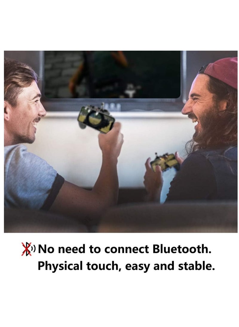 وحدة تحكم ألعاب للهواتف المحمولة، مقبض ألعاب عالمي، 4 أزرار تحكم، عصا تحكم من قطعة واحدة، 6 أصابع، L1R1 L2R2، مناسبة لألعاب PUBG، iPhone، Android، IOS، Samsung، بعرض من 7 إلى 9.5 سم. - Image 4