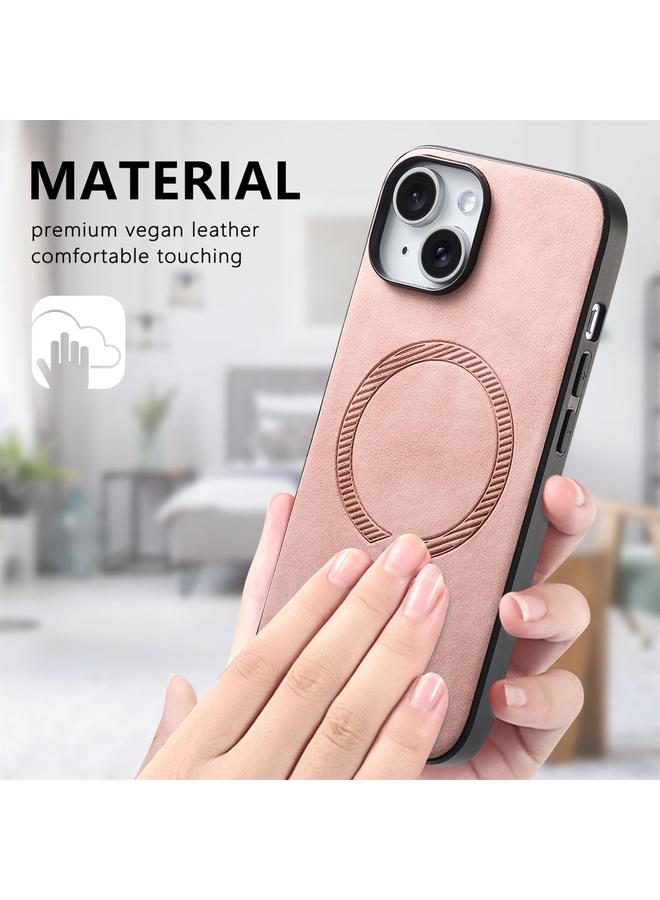 Zaboon Case For iPhone 11 Pro Max Solid Color Retro Magsafe PU Back Cover Phone Case - Image 5