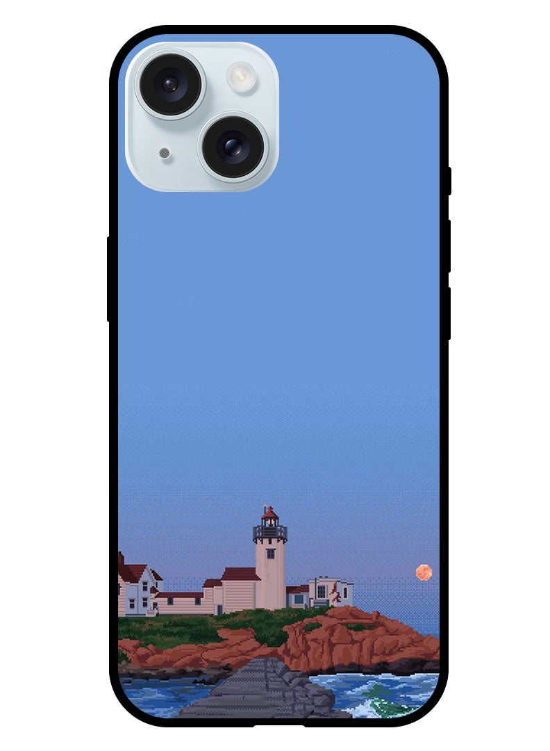 Theodor Protective Case Anti Scratch Shock Proof Bumper Cover For iPhone 15 Light house - Image 1