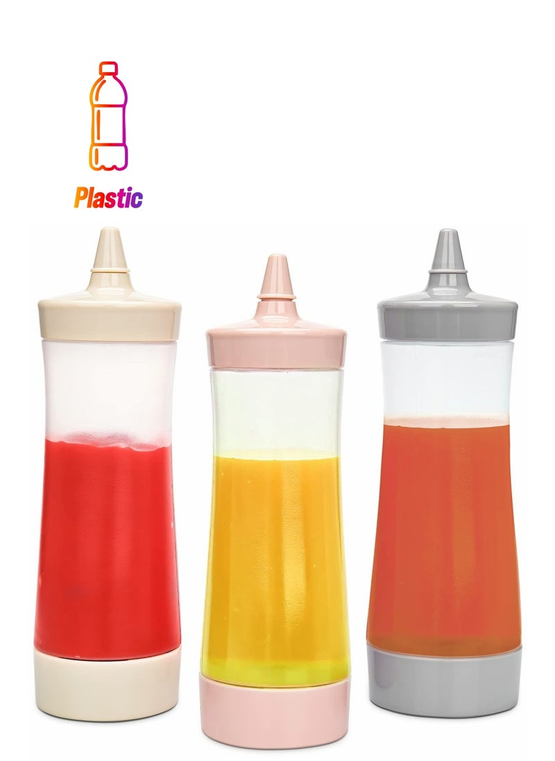 Generic Porous Squeeze Bottles, Leak Proof Refillable Condiment Container for Kitchen Use, Top Dispensers for Salad Dressings, Ketchup, Mustard, Mayo, Hot Sauces, Olive Oil (12 oz)  - Image 1