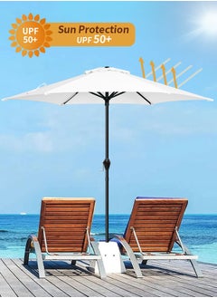 Snooe Outdoor Umbrella Steel Pole UPF50+ Protection Large Sun Shade Balcony Parasol for Outdoor Garden Backyard, Umbrella without base  - Image 5
