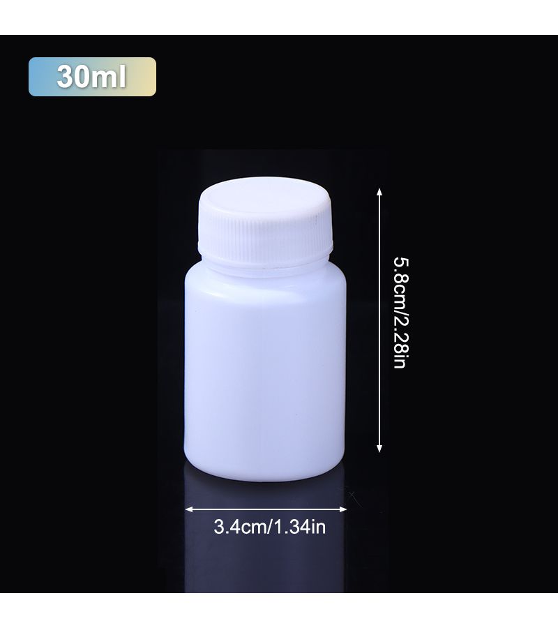 1pc 80g White Plastic Food Grade PE Storage Bottle With Screw Lid - Image 5