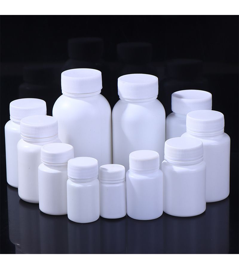 1pc 80g White Plastic Food Grade PE Storage Bottle With Screw Lid - Image 3