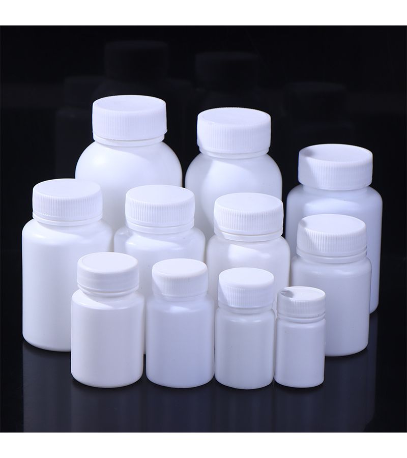 1pc 80g White Plastic Food Grade PE Storage Bottle With Screw Lid - Image 2