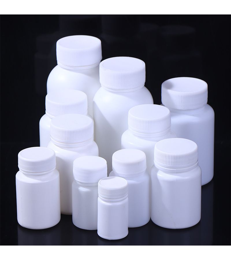 1pc 80g White Plastic Food Grade PE Storage Bottle With Screw Lid - Image 4