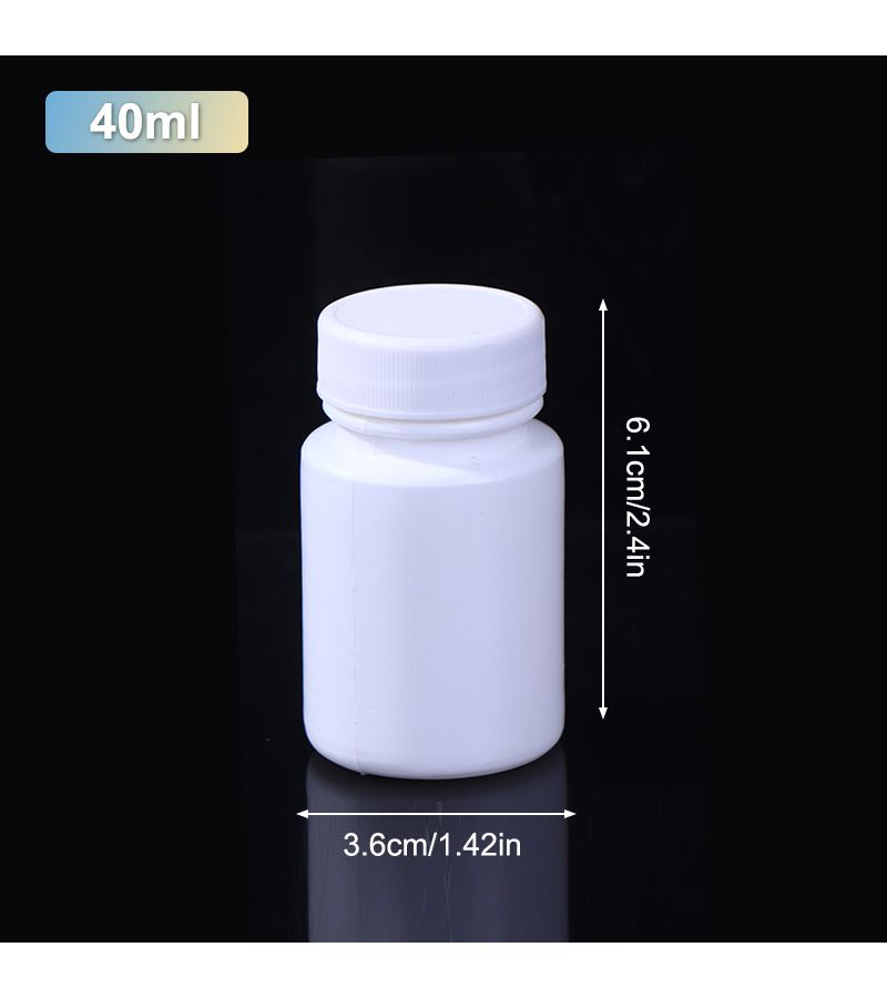 1pc 80g White Plastic Food Grade PE Storage Bottle With Screw Lid - Image 1