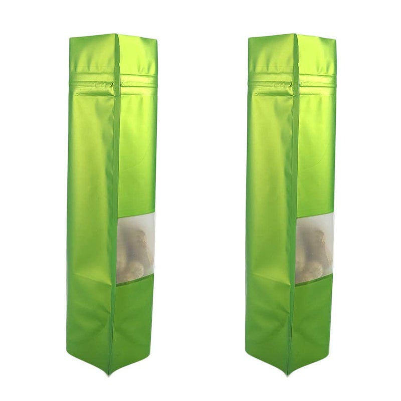 Deera DEERA Stand Up Ziplock Reusable Airtight Polyester Storage Pouch Green100mmX170mmPack of 50  - Image 3
