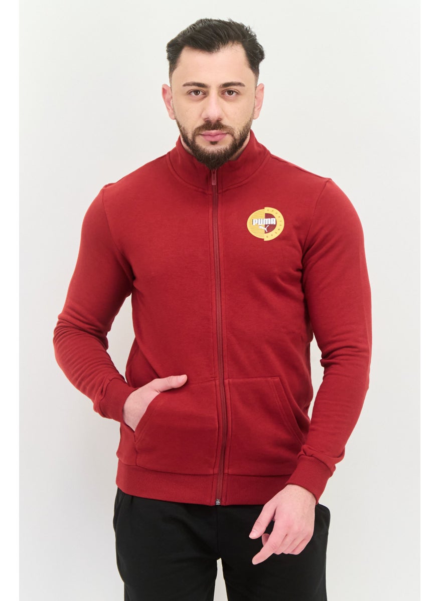 PUMA Men Sportswear Fit Short Sleeve Outdoor Sweatshirt, Maroon  - Image 1