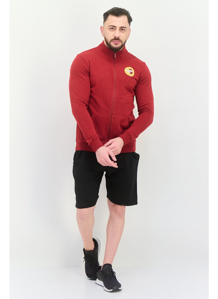 PUMA Men Sportswear Fit Short Sleeve Outdoor Sweatshirt, Maroon  - Image 2