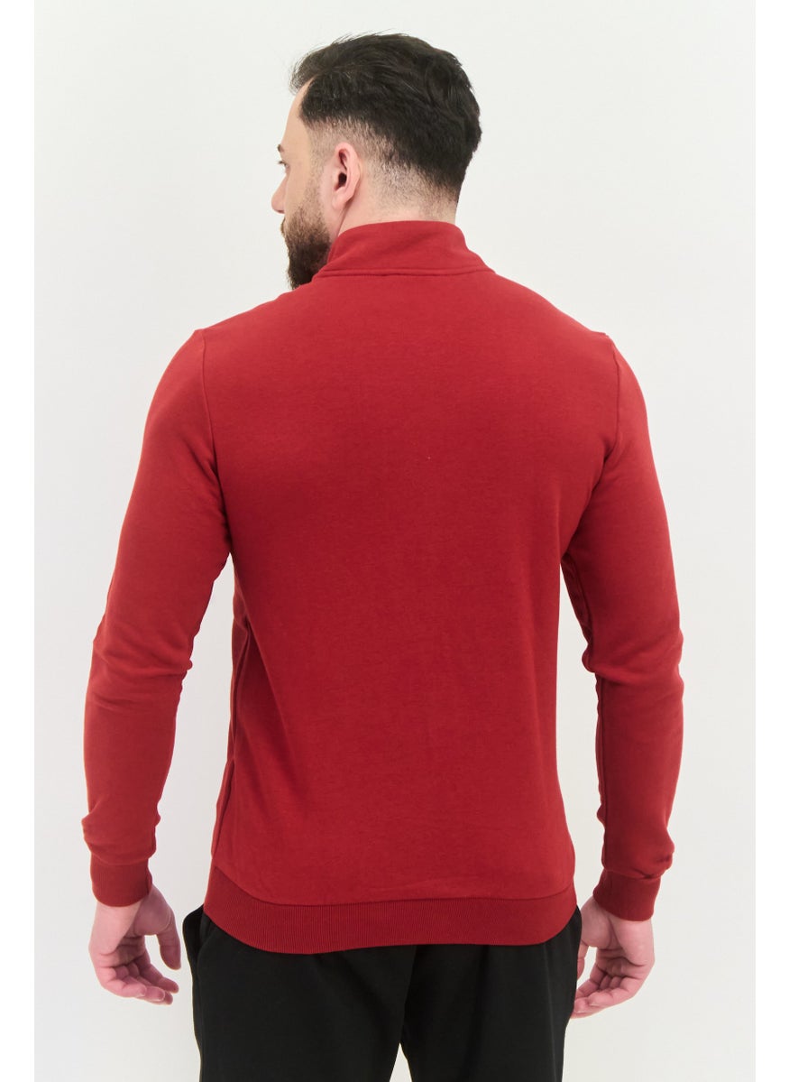 PUMA Men Sportswear Fit Short Sleeve Outdoor Sweatshirt, Maroon  - Image 4