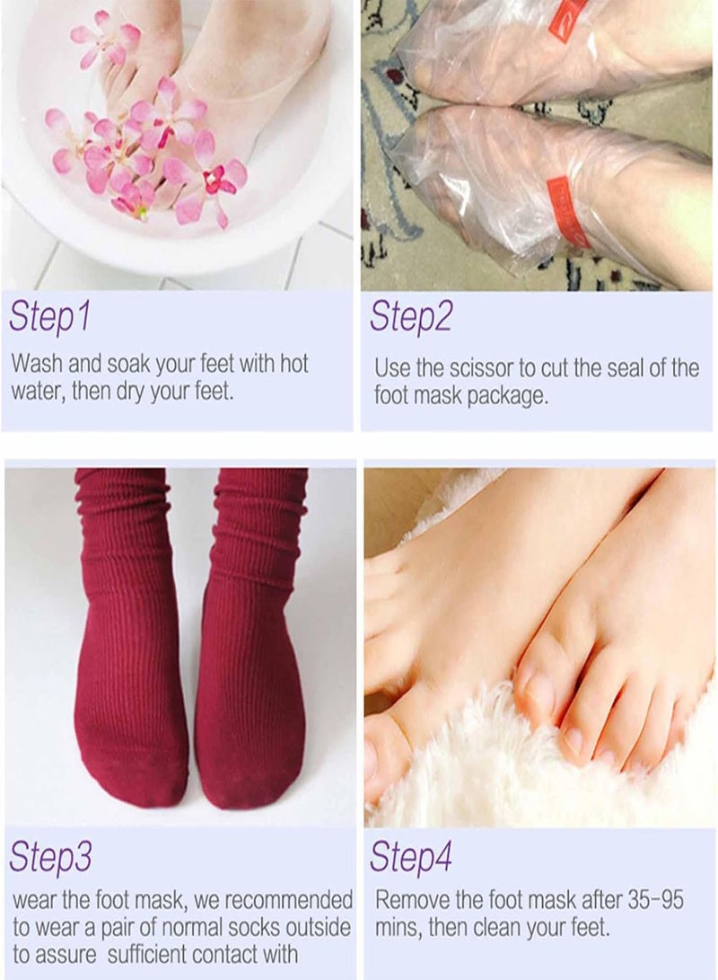 GGOOT Foot Peeling | Lavender Foot Scrubber,Effective Foot Skin Repair Socks, Foot Moisturizer for Improving Dryness, Roughness, Aging, and Cracking Foot Skin - Image 4