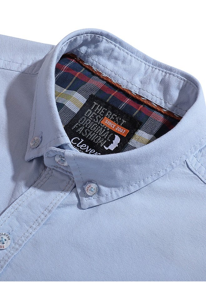 clever - Men’s Shirt Casual - Baby Blue - Image 1