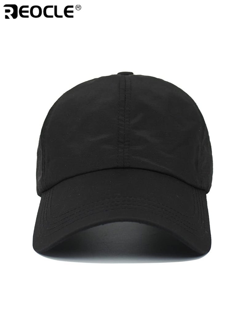 REOCLE Women’s Comfortable Ponytail Baseball Cap Breathable and Quick-Dry Sun Protection Adjustable Snapback Suitable for Sports Camping Hiking - Image 3