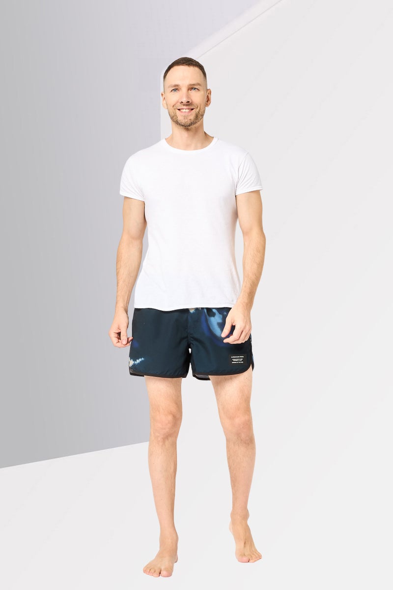 G-Star RAW شورتات سباحة للرجال بتصميم تجريدي مع حبل سحب، متعدد الألوان - Image 2