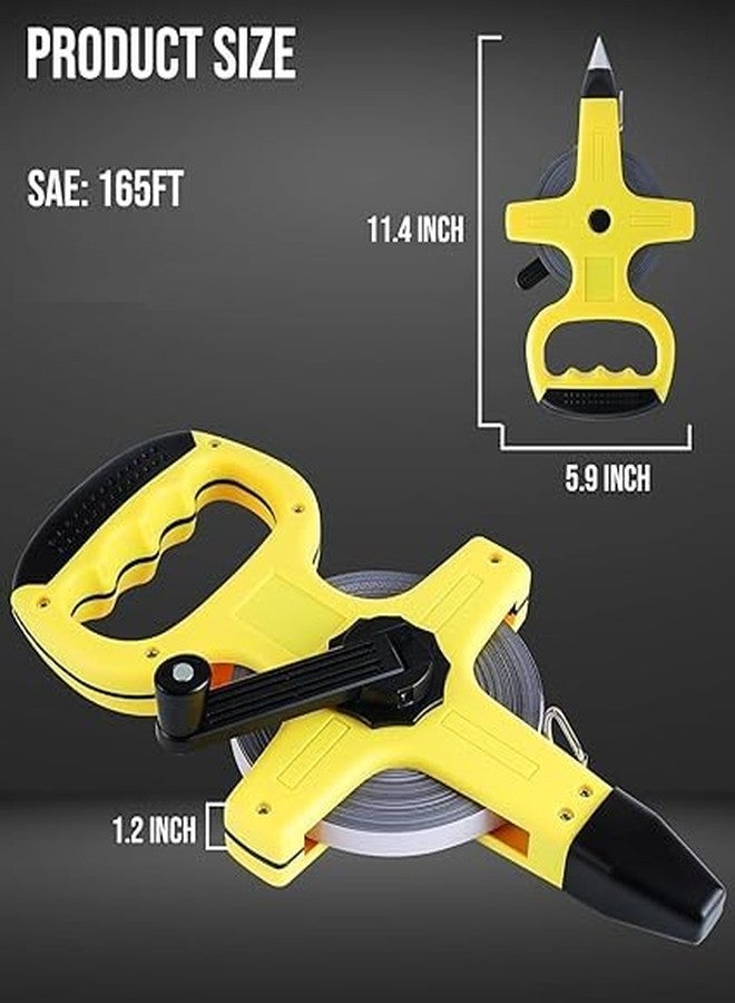 GNOLY Measure Tape with Winding Handle, 100ft/165ft Imperial & Metric Steel Accurate Measuring Tape Tool for Athletic Field, Long Jump, Engineer, Carpenter, Construction, Workshop, Outdoor (30 Meter) - Image 2