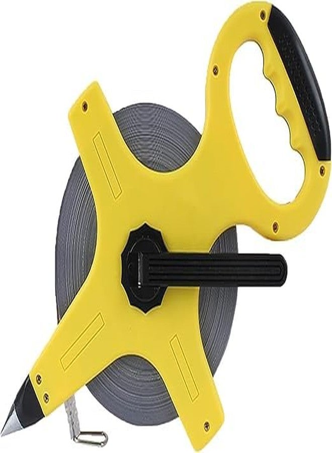 GNOLY Measure Tape with Winding Handle, 100ft/165ft Imperial & Metric Steel Accurate Measuring Tape Tool for Athletic Field, Long Jump, Engineer, Carpenter, Construction, Workshop, Outdoor (30 Meter) - Image 1