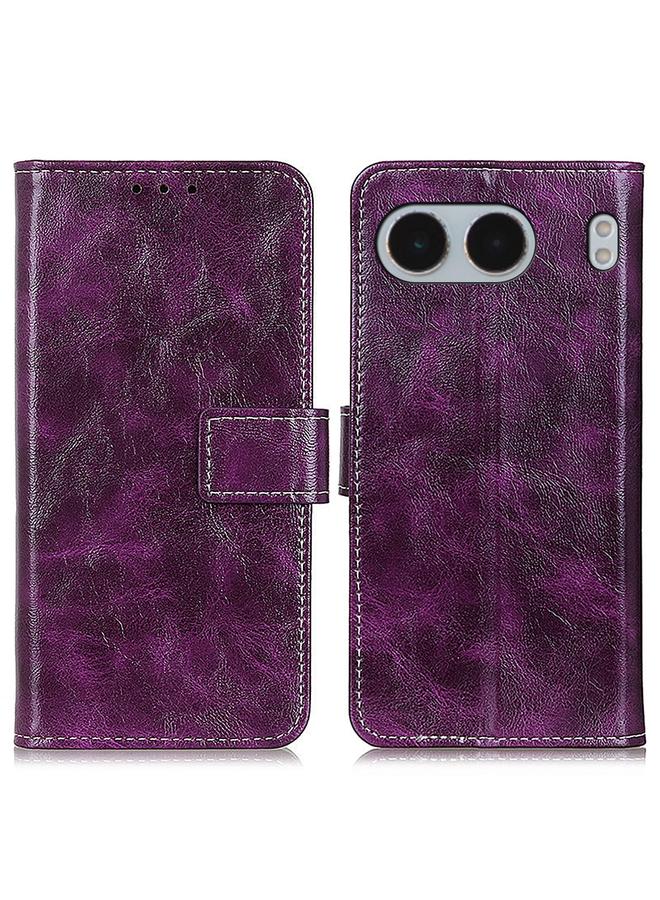 اس-توب جراب هاتف OnePlus Nord 4 من الجلد بتصميم حصان كريزي ريترو - Image 1