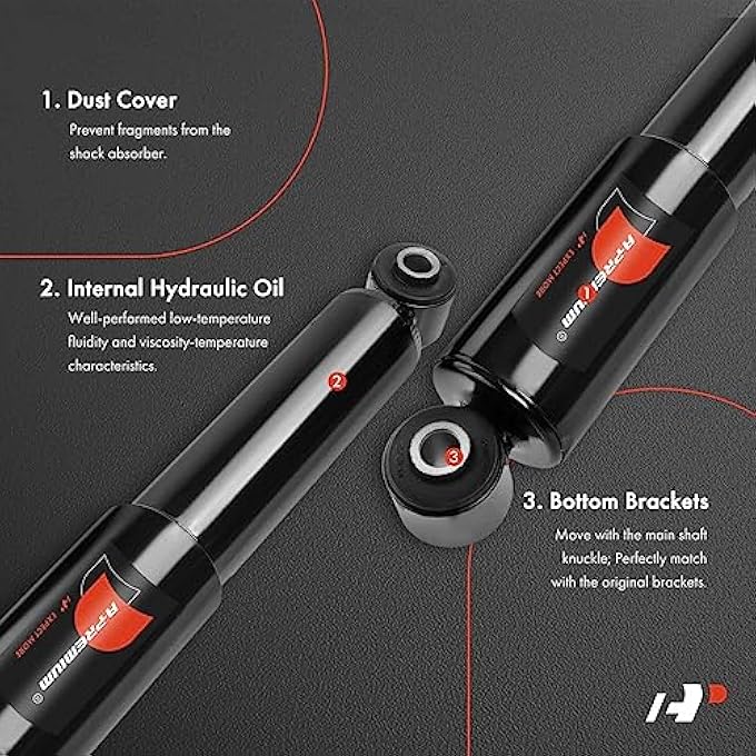 أ-بريميوم ممتص صدمات خلفي يسار ويمين، متوافق مع نيسان باثفايندر 2005-2012، 40 لتر، V8، 56 لتر، طقم من قطعتين - Image 4