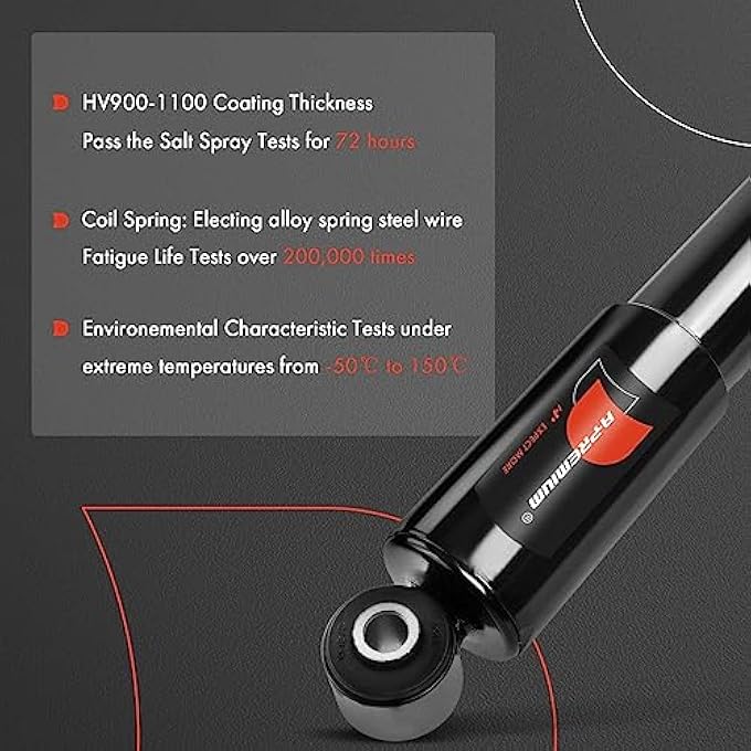 أ-بريميوم ممتص صدمات خلفي يسار ويمين، متوافق مع نيسان باثفايندر 2005-2012، 40 لتر، V8، 56 لتر، طقم من قطعتين - Image 5