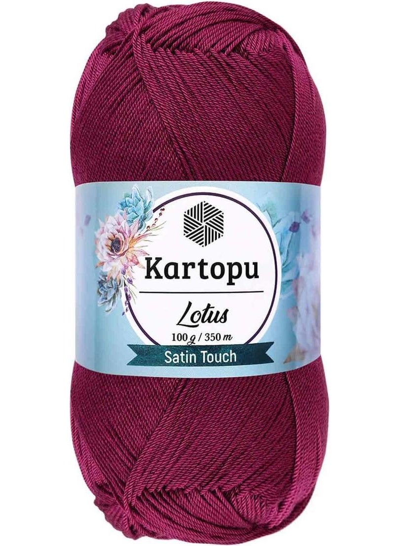Kartopu Lotus Hand Knitting Yarn Plum K747 
