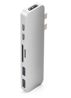 Generic USB C Adapter, Sanho Type-C DUO Hub 50Gbps for MacBook Pro 13" 15" 2016/2017, 7in2: USB-C 40Mbps 100W Power Delivery, USBC 5Gbps Data, 4K HDMI, microSD/SD Card Reader, 2xUSB 3.0 Ports  - Image 1