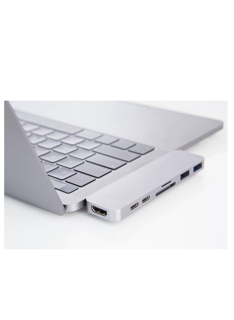 Generic USB C Adapter, Sanho Type-C DUO Hub 50Gbps for MacBook Pro 13" 15" 2016/2017, 7in2: USB-C 40Mbps 100W Power Delivery, USBC 5Gbps Data, 4K HDMI, microSD/SD Card Reader, 2xUSB 3.0 Ports  - Image 3