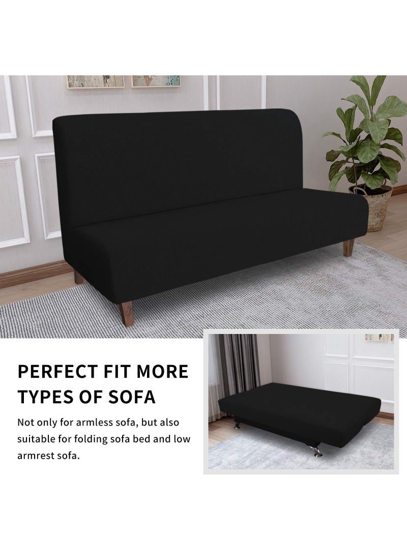 Easy-Going Easy-Going 100% Waterproof Futon Cover  Dual Waterproof Couch Cover for Futon  Stretch Jacquard Sofa Cover  Leakproof Furniture Protector for Kids  Pets  Dog and Cat (Futon  Dark Blue)  - Image 3