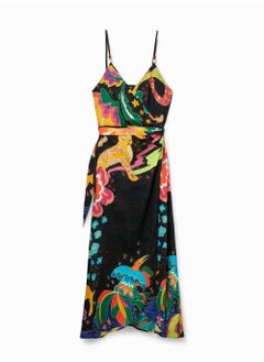 DESIGUAL Jungle design wrap midi dress  - Image 5